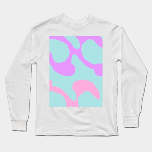 Abstract pattern mixed colored swirl Long Sleeve T-Shirt by Word and Saying